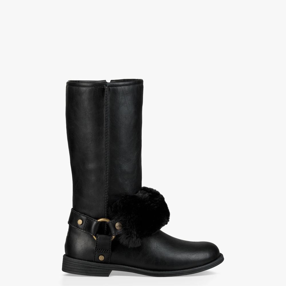 Bottes UGG Lili Fille Noir Soldes 170SGYTU